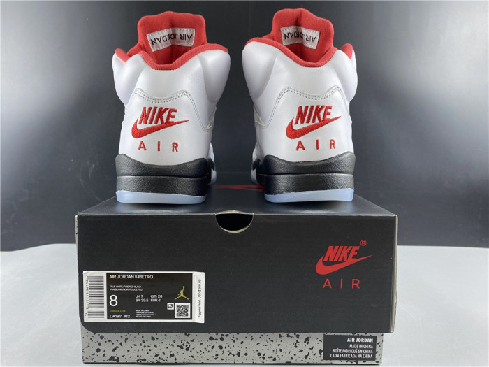jordan 5 retro fire red silver tongue (2020) - da1911-102