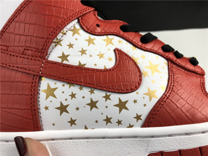 nike dunk high pro sb red stars 307385-161