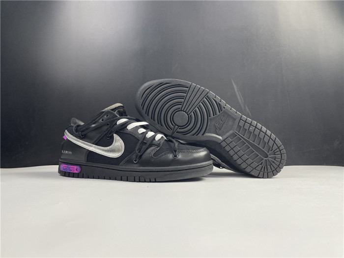 off-white x nike dunk low black dm1602-001