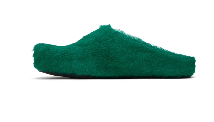 Ma*n1 fuchsia long hair-fussbet sabot slippers 2412207