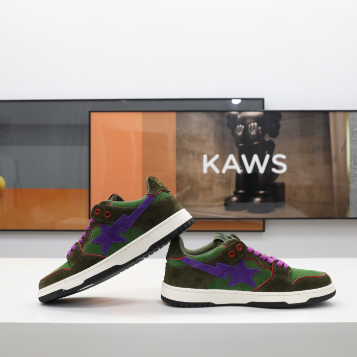 a bathing ape sk8 sta dark purple green ba11033